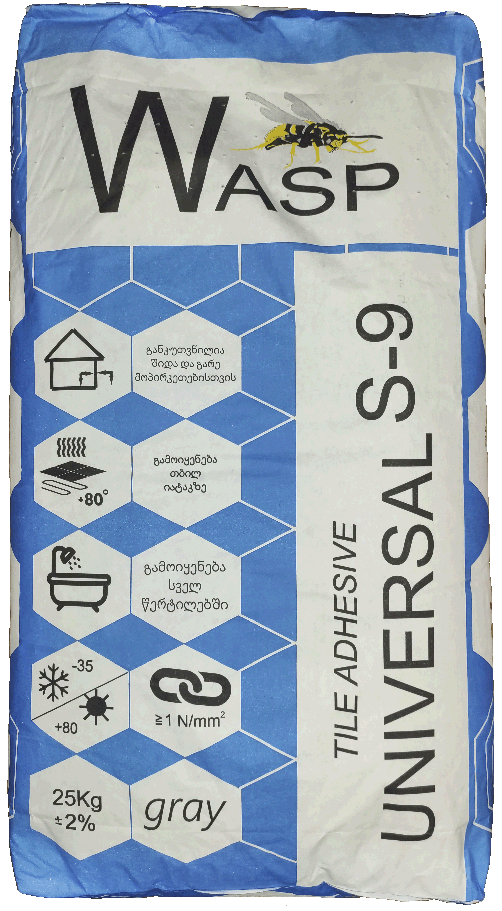 Wasp S9 Universal 25კგ — წებოცემენტი